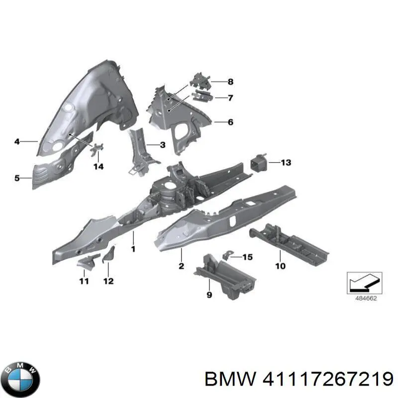 Перегородка BMW 41117267219 цена, от 126.69 USD