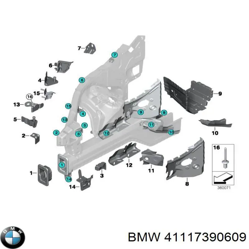  BMW 41117390609 цена, от 316.73 USD