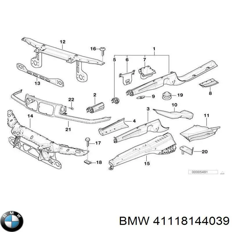 Усилитель бампера нижний BMW 41118144039 цена, от 10.16 USD