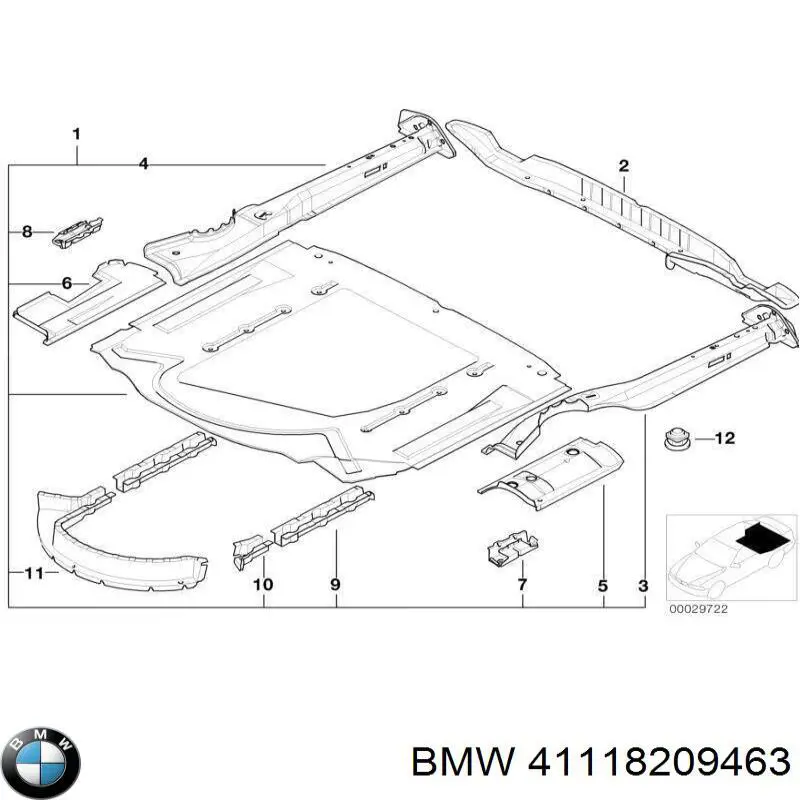  Задний левый лонжерон BMW 5 