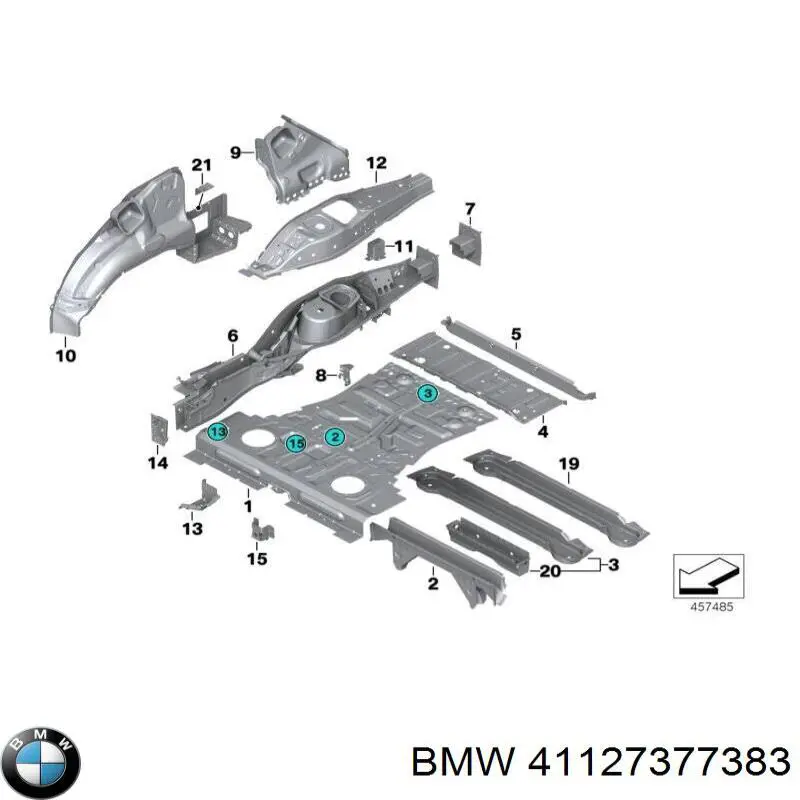 41127427817 BMW Арка крыла заднего левого