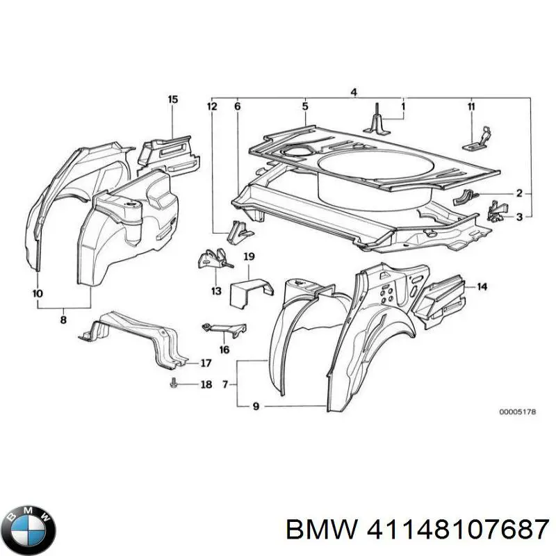  BMW 41148107687 цена, от 27.68 USD