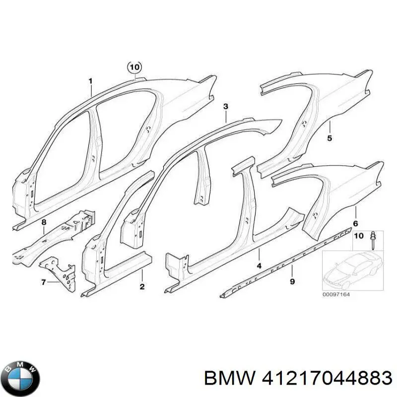  Стойка кузова передняя левая BMW 7 