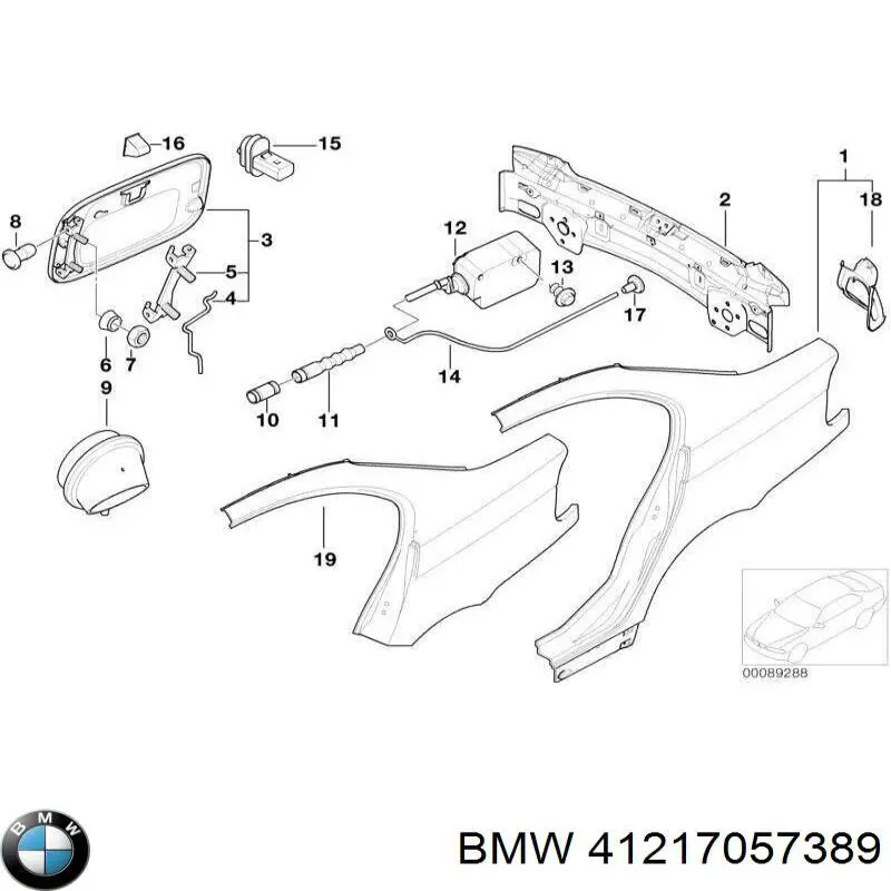 41217057389 BMW Боковая часть задняя левая