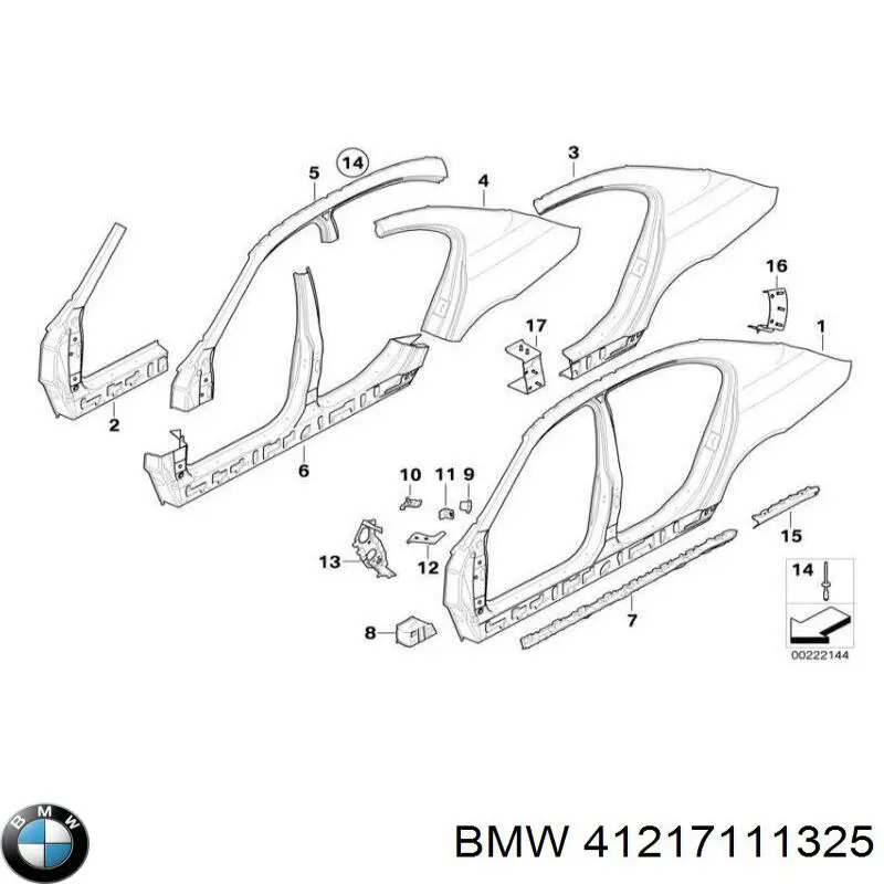 Порог внешний левый на BMW 5 (E60) купить.