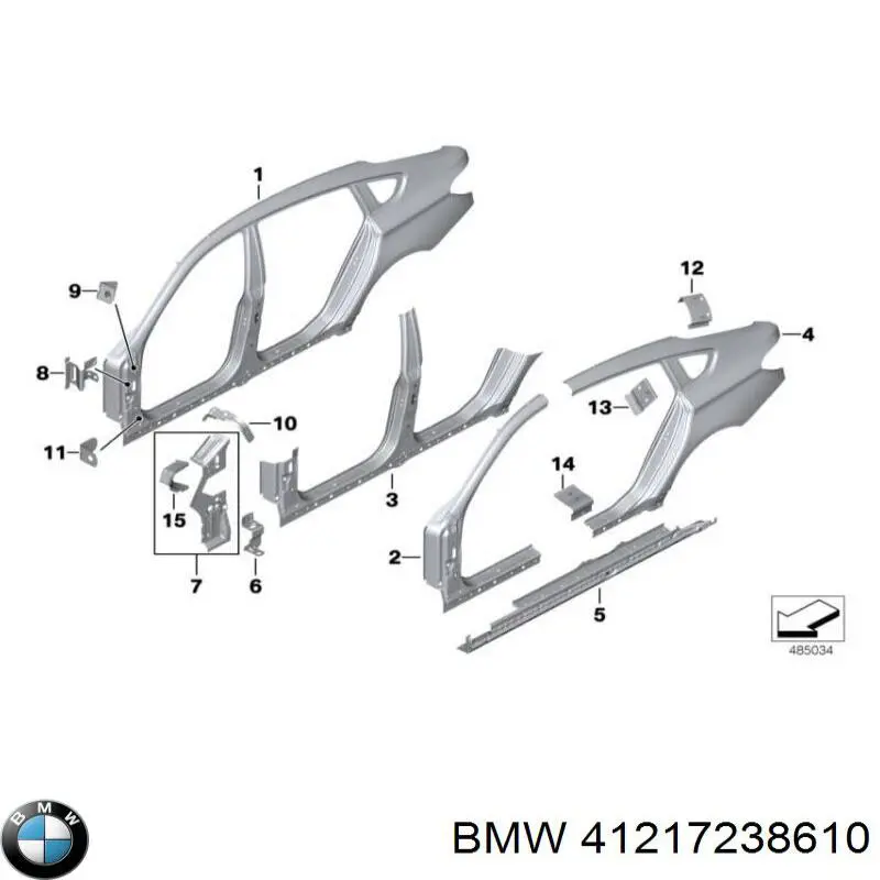 41217238610 BMW pára-lama traseiro direito