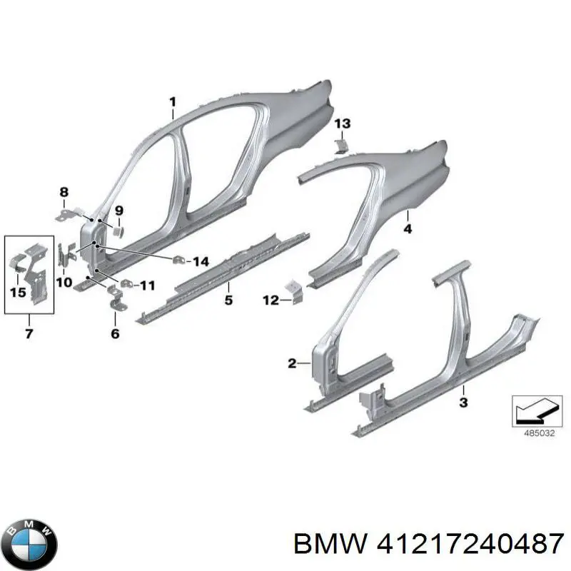 Крыло заднее левое на BMW 5 (F10) купить.