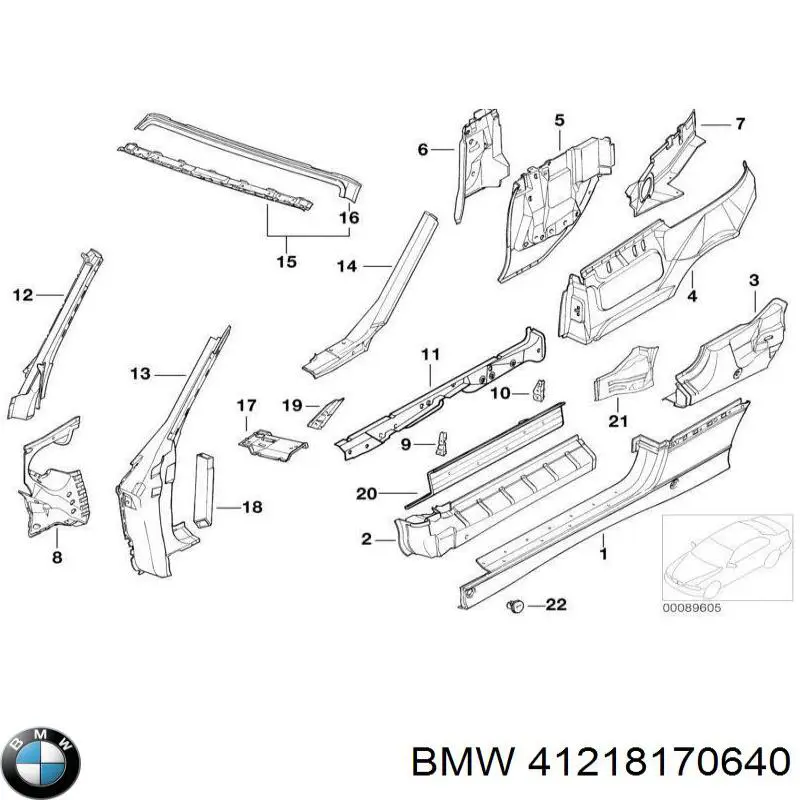 Порог внешний правый на BMW 3 (E36) купить.