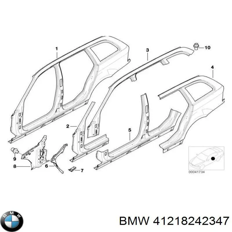 Крыло заднее левое на BMW 3 (E46) купить.