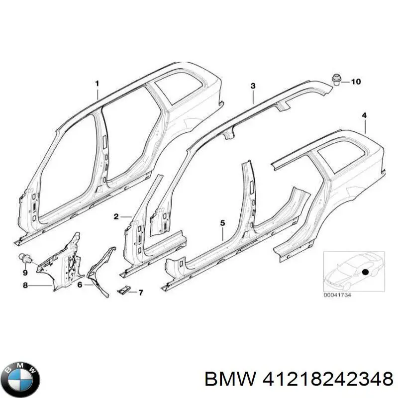 Крыло заднее правое на BMW 3 (E46) купить.