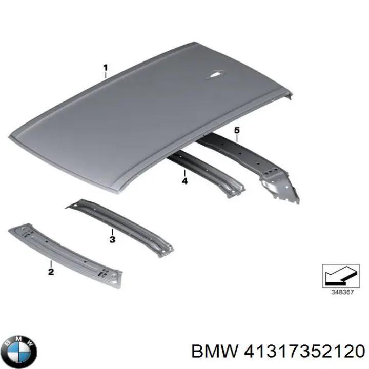 41317352120 BMW Крыша кабины (кузова)
