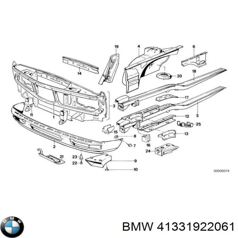 Бампер передний, нижняя часть BMW 41331922061 цена, от 473.87 USD