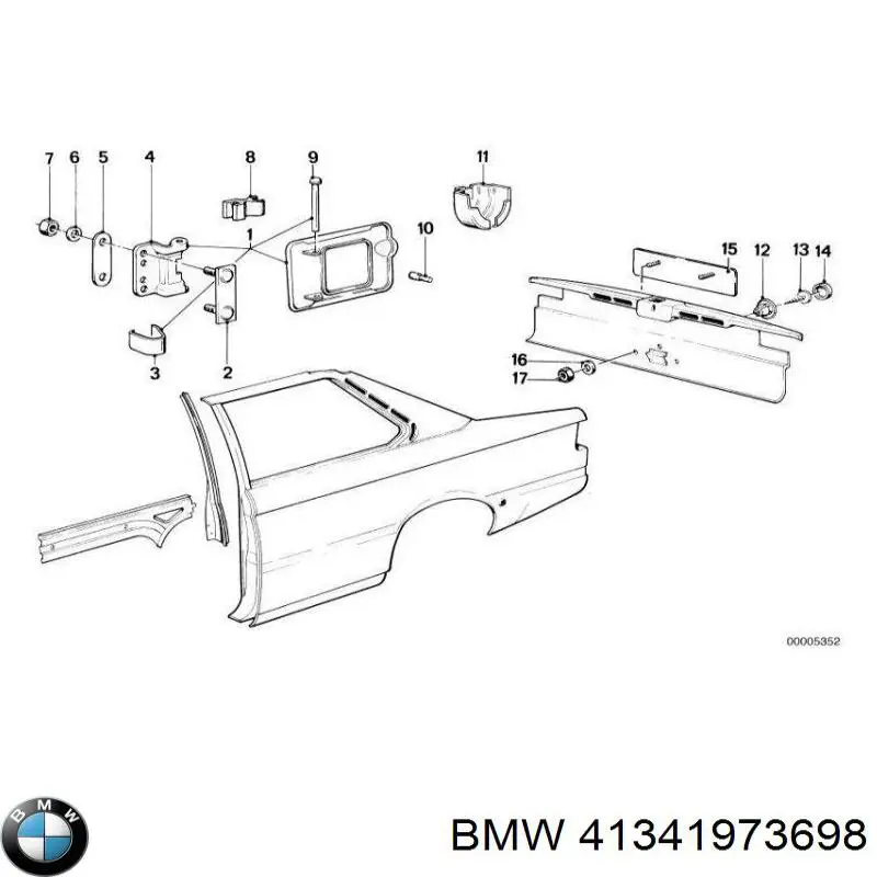41341973698 BMW панель багажного отсека задняя