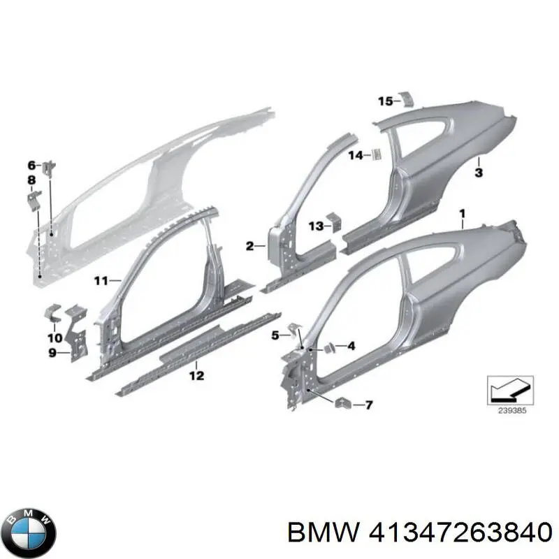 41347263840 BMW Панель багажного отсека