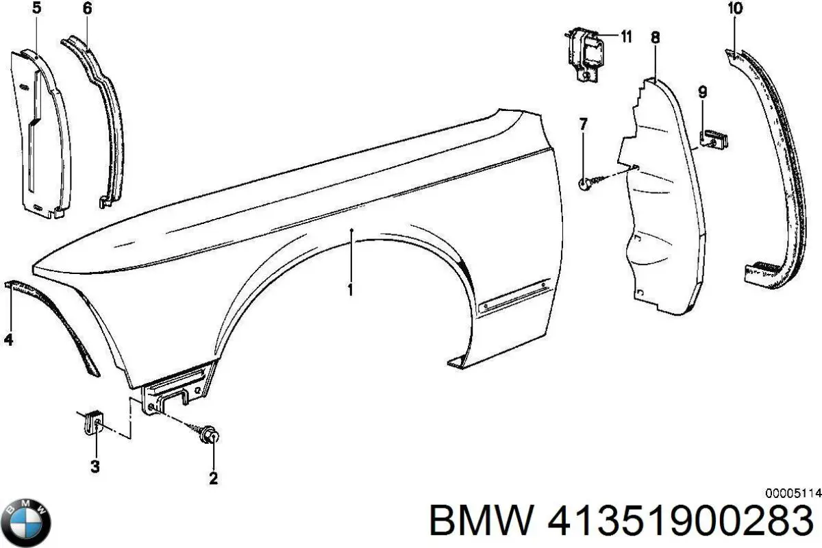 Крыло переднее левое на BMW 7 (E23) купить.