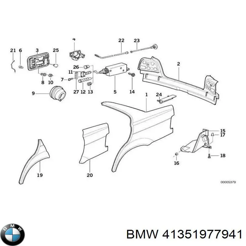 Крыло заднее левое на BMW 3 (E36) купить.