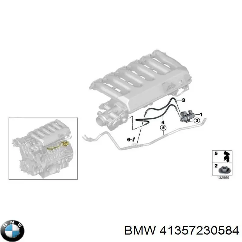 Купить 41357230584 BMW Кронштейн крепления крыла переднего правого передний