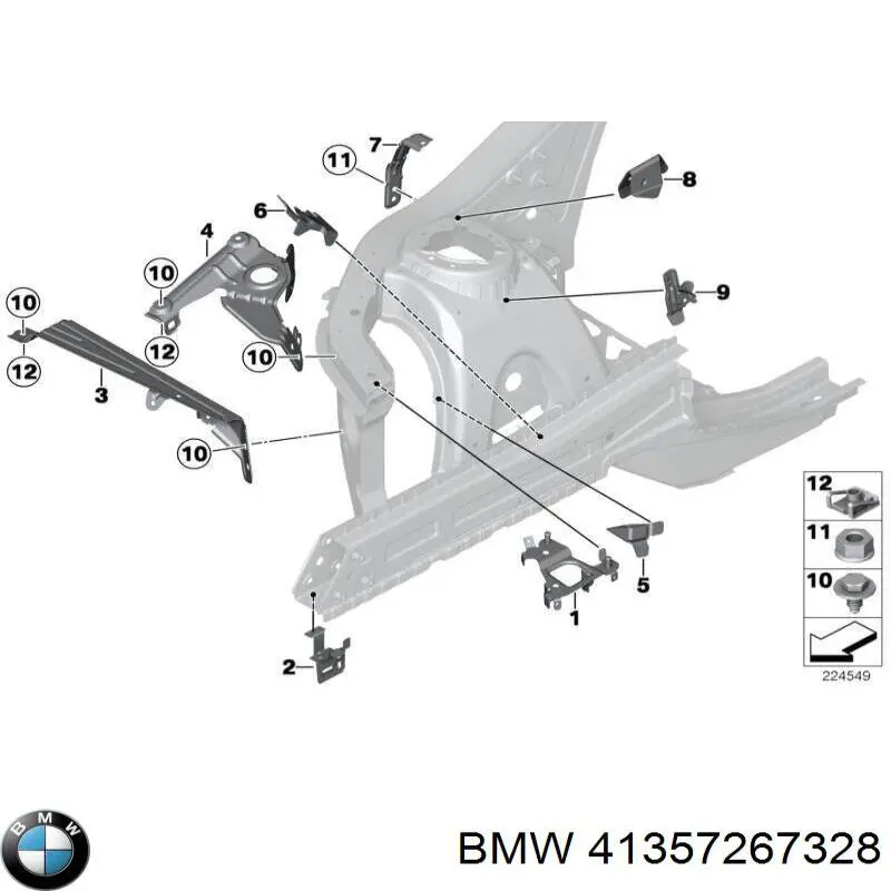 Кронштейн (адаптер) крепления фары передней правой на BMW X3 (F25) купить.