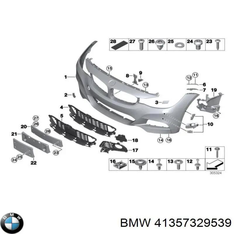 Кронштейн крепления крыла переднего левого передний BMW 41357329539 цена, от 38.79 USD