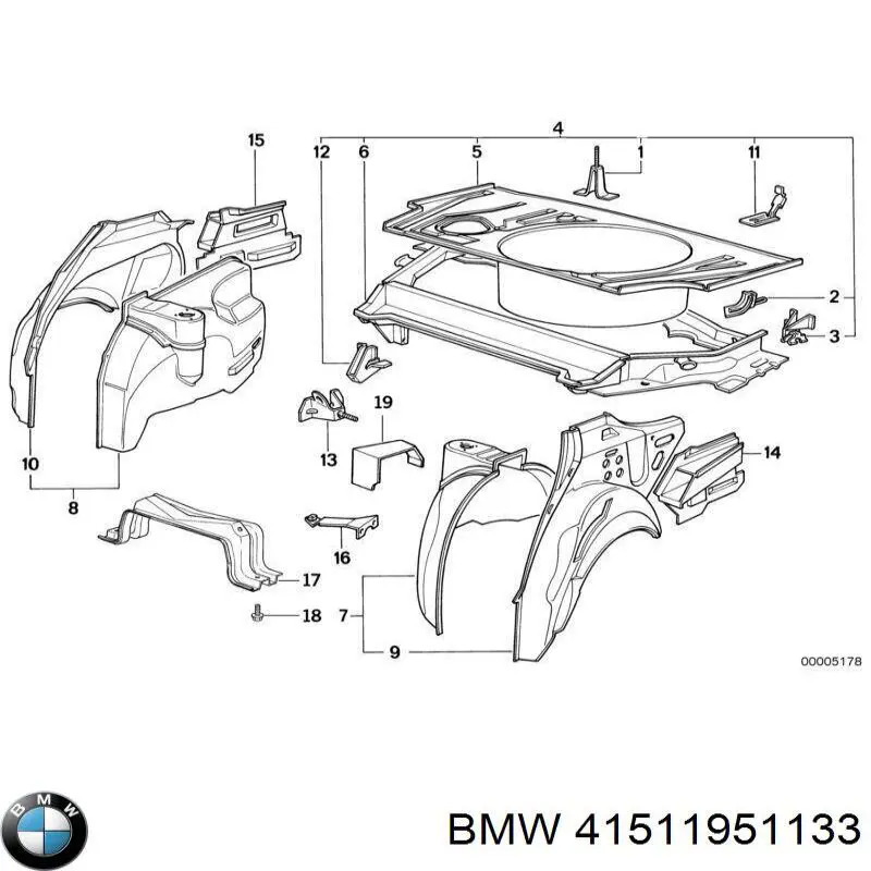 Петля водительской двери BMW 41511951133 цена, от 48.01 USD