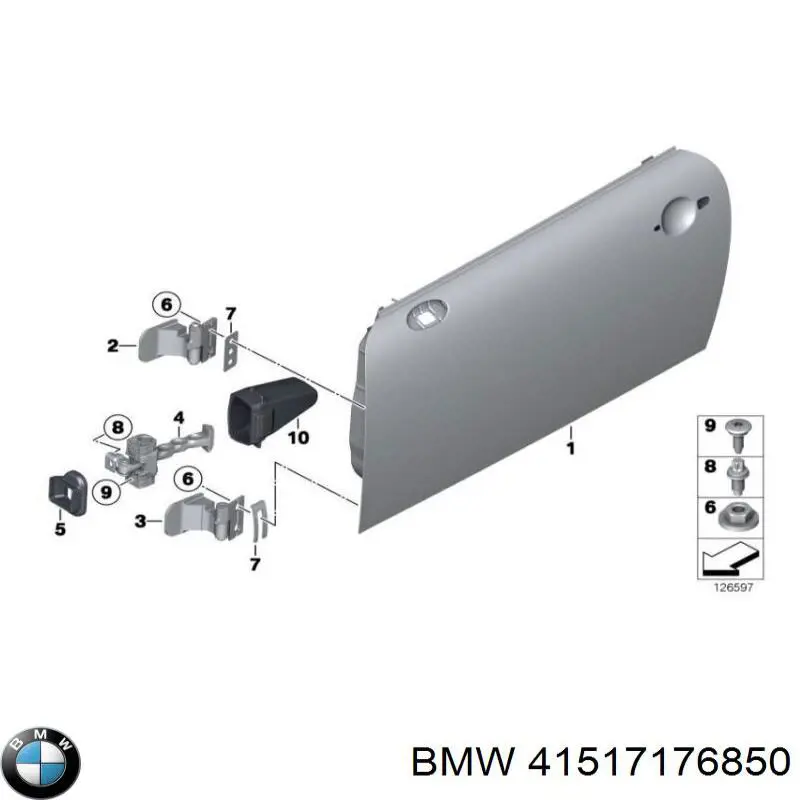 Купить 41517176850 BMW Петля передней двери, правой