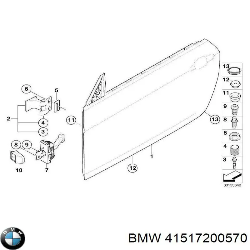 Дверь передняя правая BMW 41517200570 цена, от 81.55 USD
