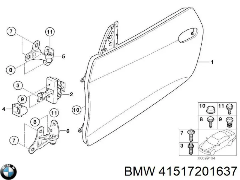 41517201637 BMW Водительская дверь
