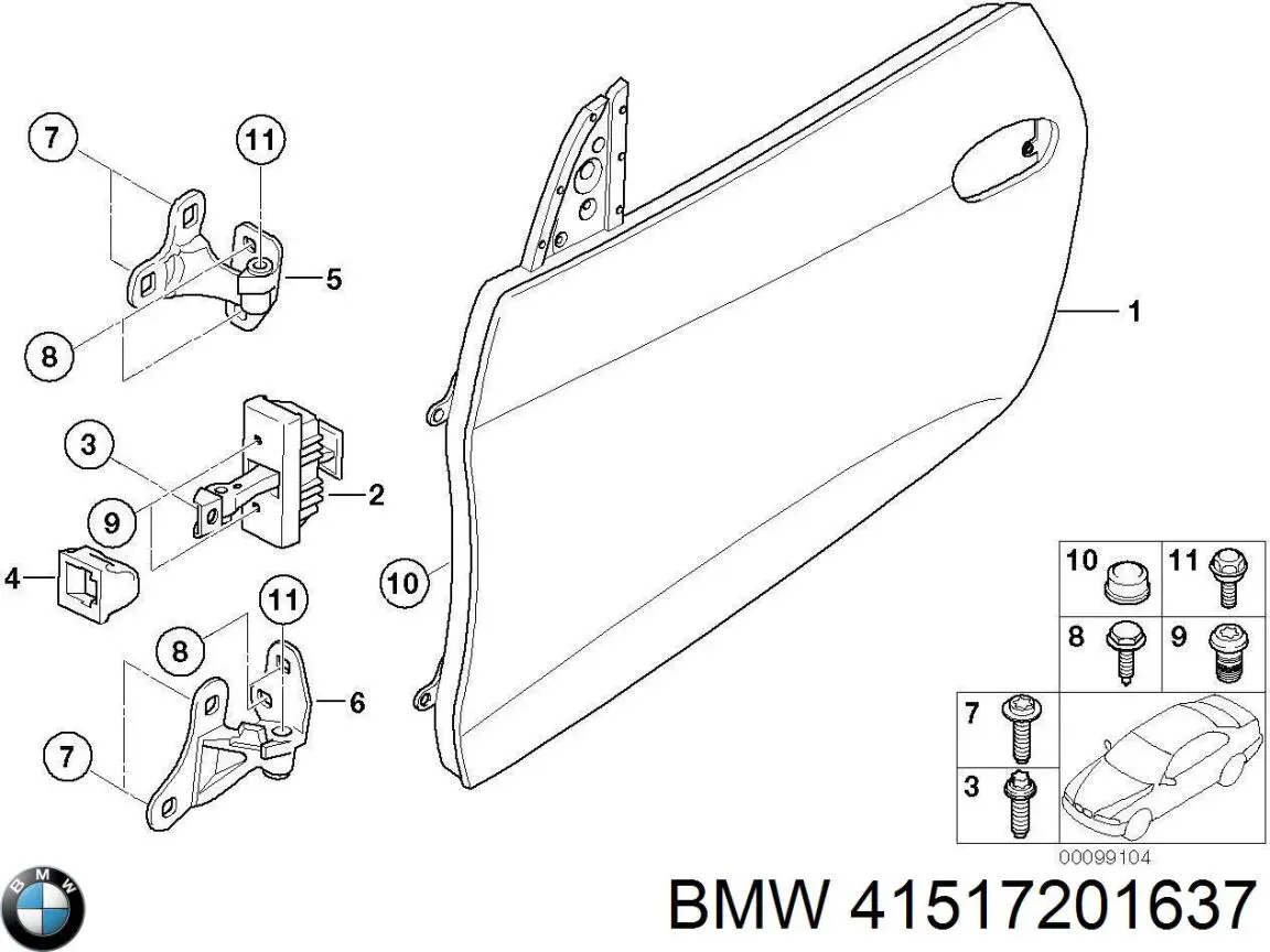Передняя левая дверь BMW 41517201637 цена, от 34.71 USD