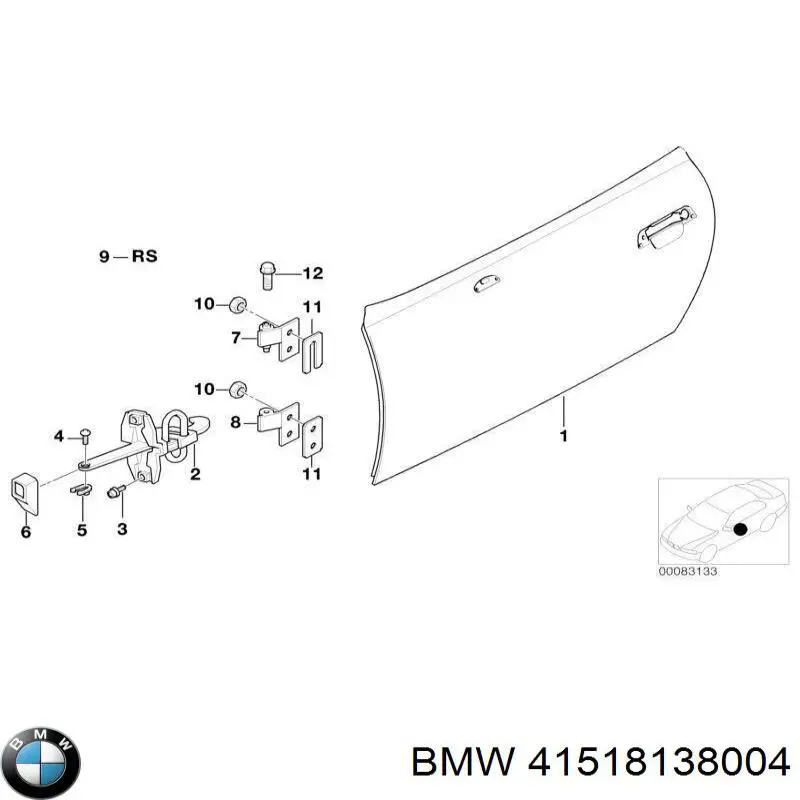 Porta dianteira direita para BMW 5 (E34)