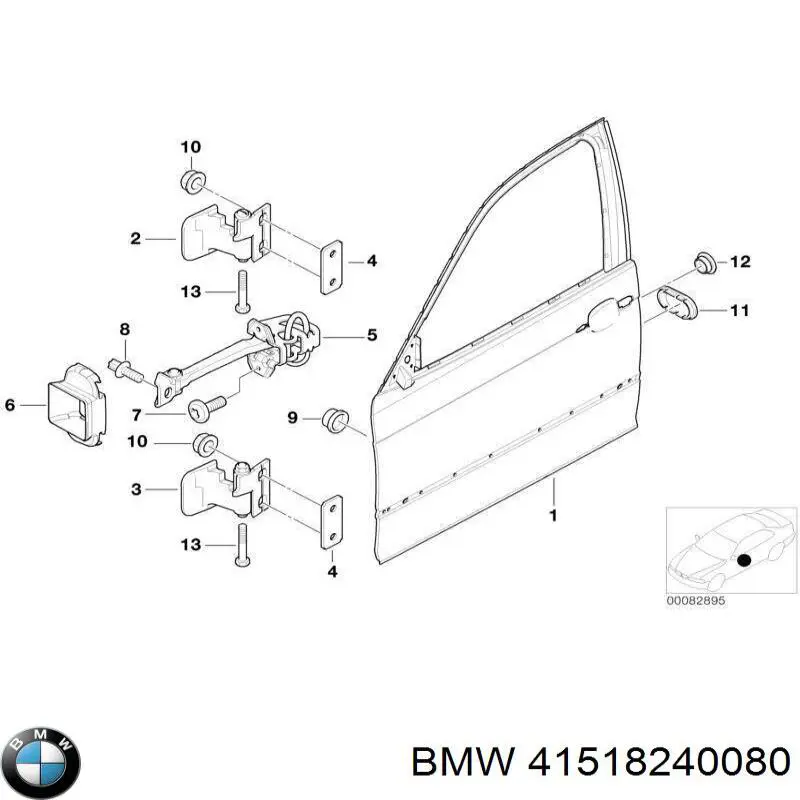 Петля двери передней правой на BMW 3 (E46) купить.