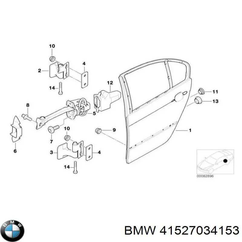 Дверь задняя, левая BMW 41527034153 цена, от 19.00 USD