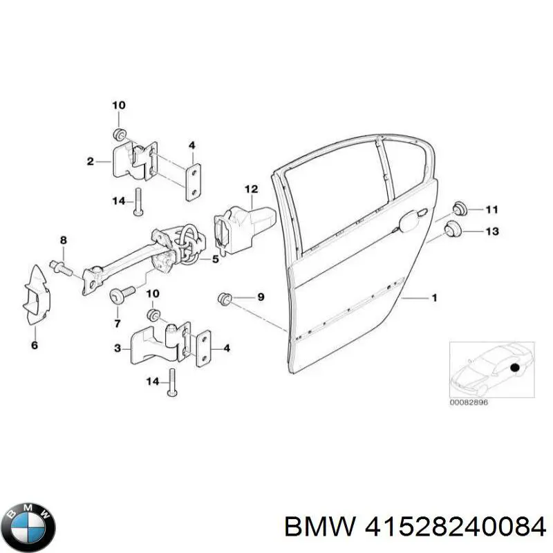 Петля двери задней правой на BMW 3 (E46) купить.