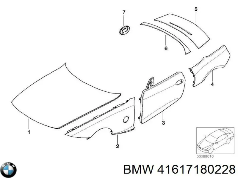 Купить 41617180228 BMW Капот