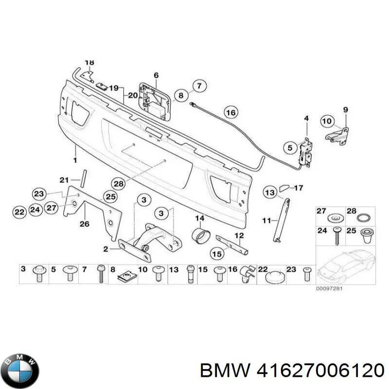 Петля борта заднего на BMW X5 (E53) купить.