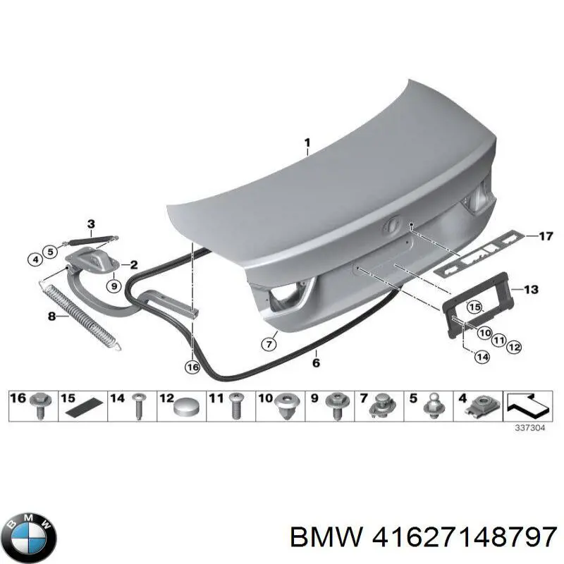 Купить 41627148797 BMW Ось вилки сцепления