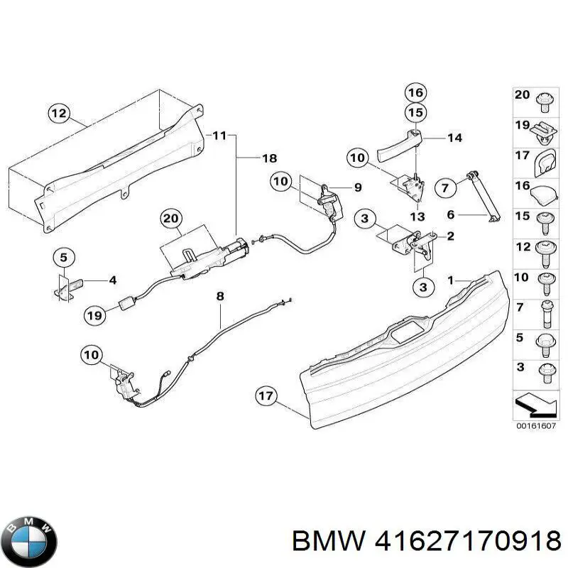Gozno do bordo traseiro para BMW X5 (E70)