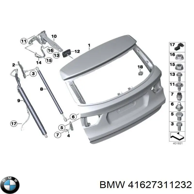 41627311232 BMW Петля крышки багажника