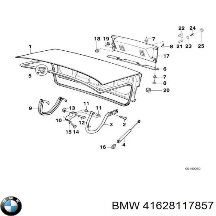 Петля крышки багажника 41628117857 BMW