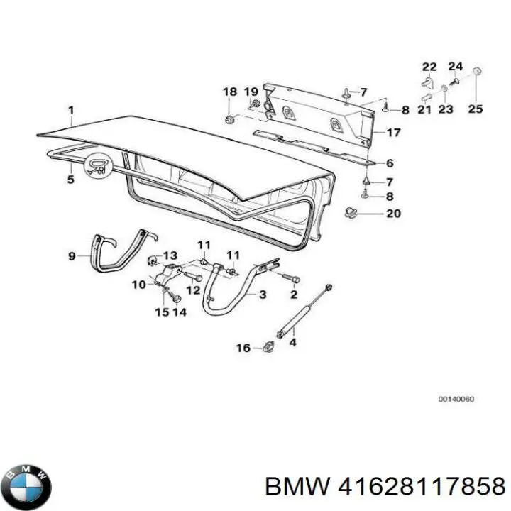  Петля крышки багажника BMW 5 