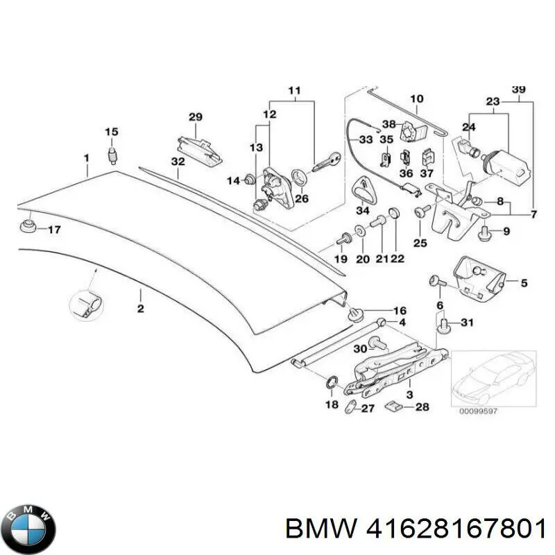 Крышка багажника на BMW 5 (E39) купить.