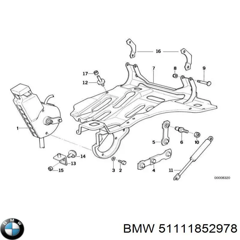 Гайка крепления приемной трубы глушителя (штанов) BMW 51111852978 цена, от 10.32 USD