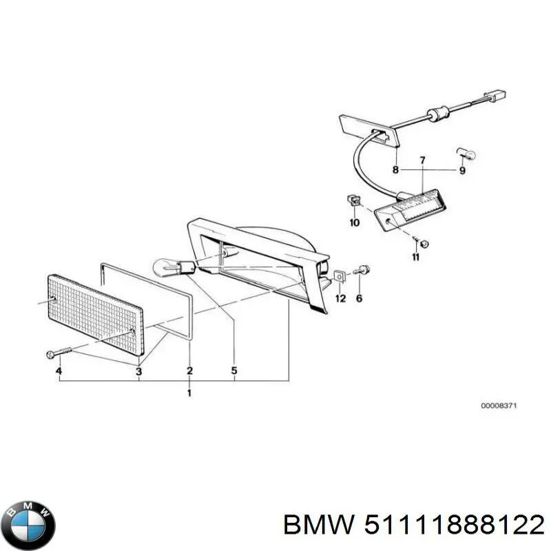 Кронштейн бампера переднего BMW 51111888122 цена, от 99.66 USD