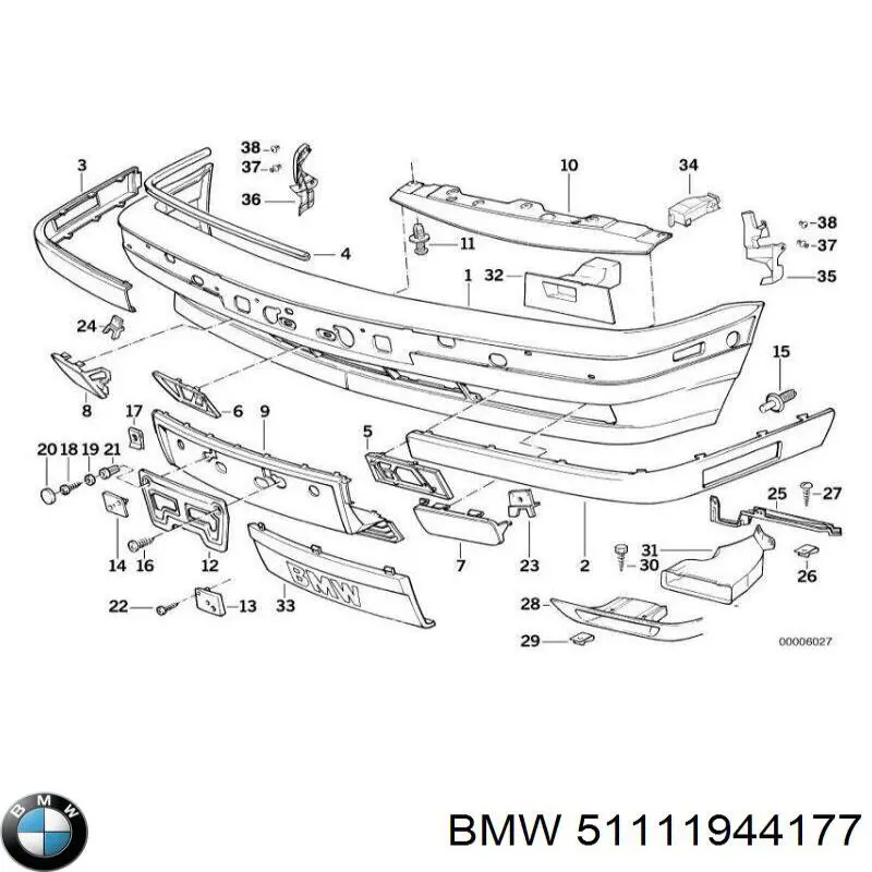 Накладка бампера переднего, левая Autotechteile 7025140