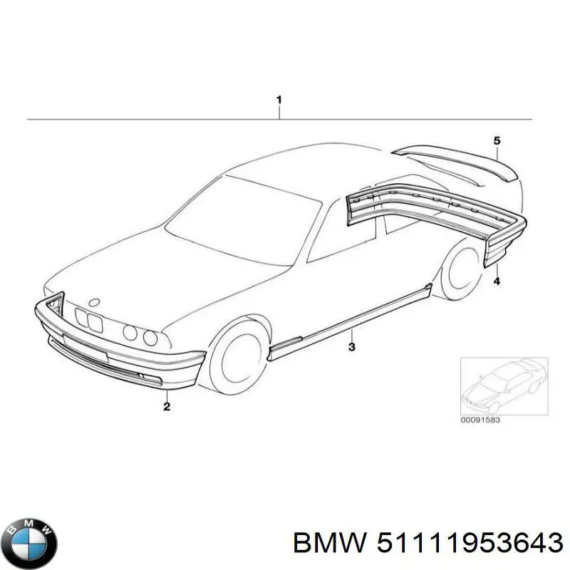 Купить 51111953643 BMW 