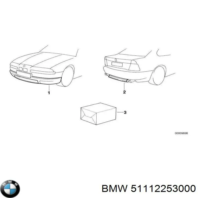 51112253000 BMW Бампер передний, нижняя часть