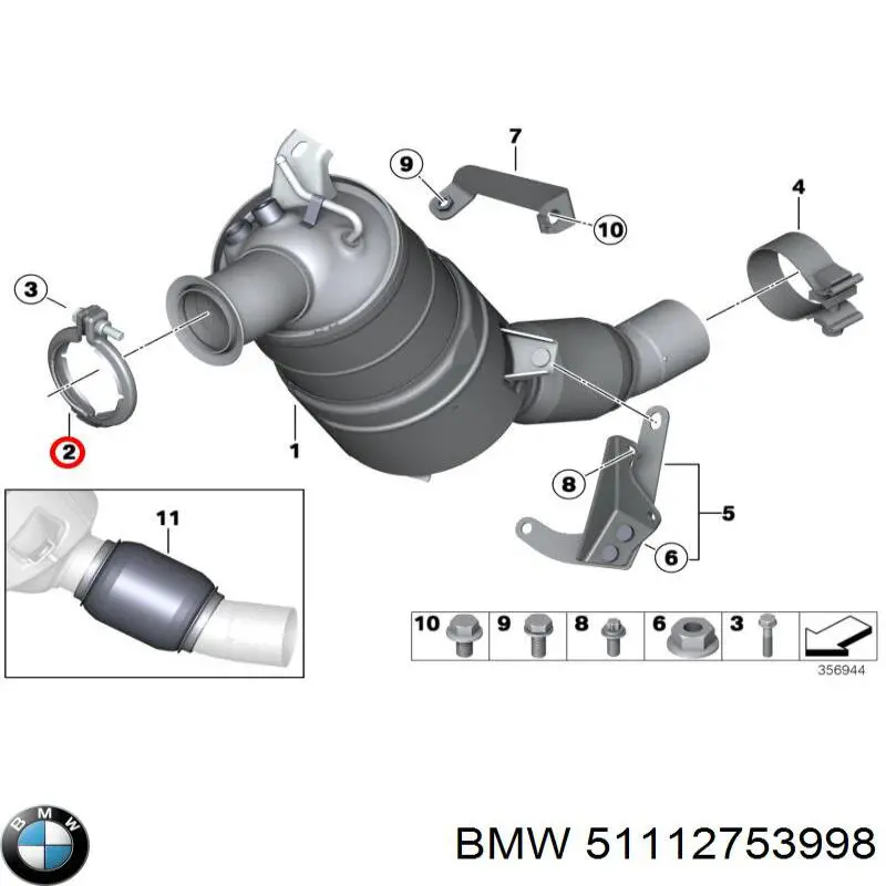 51112753998 BMW Правая решетка переднего бампера