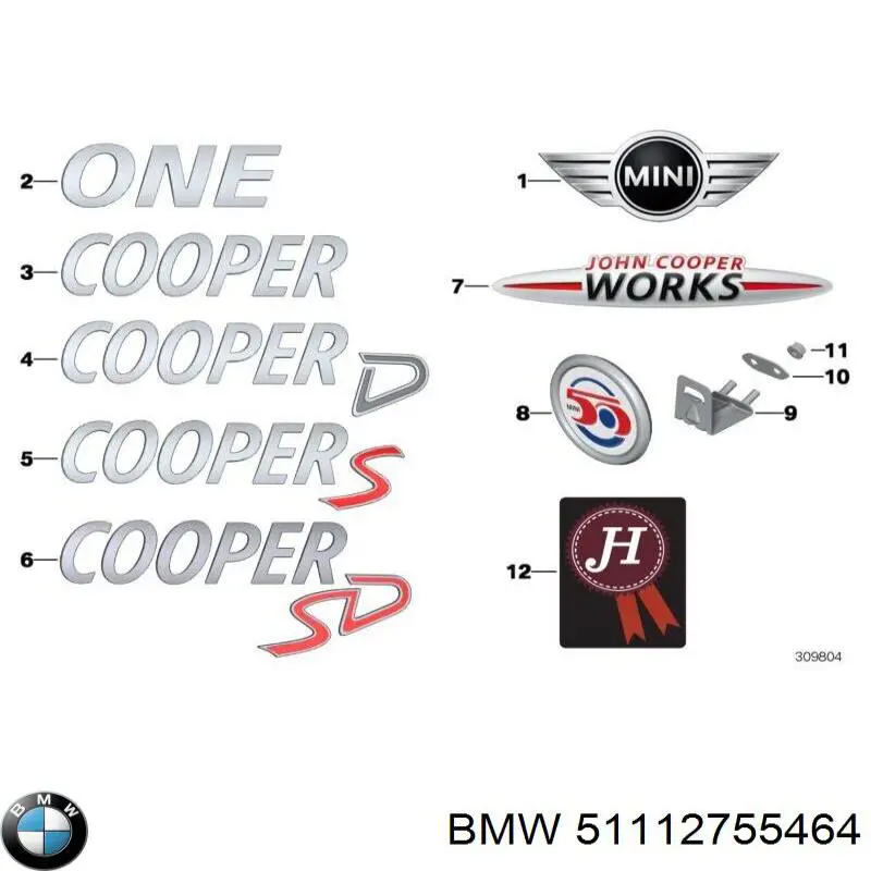  BMW 51112755464 цена, от 72.27 USD
