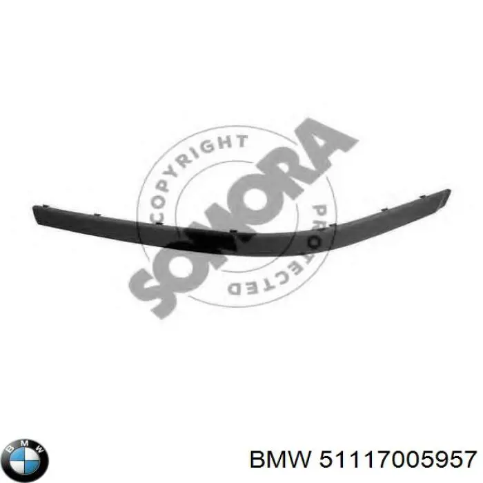 Купить 51117005957 BMW Накладка бампера переднего левая