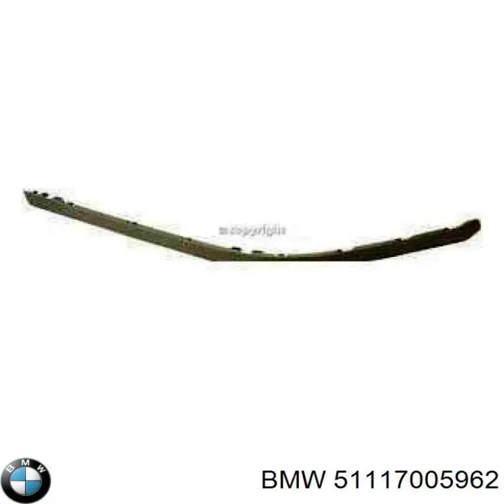 Молдинг бампера переднего правый 51117005962 BMW