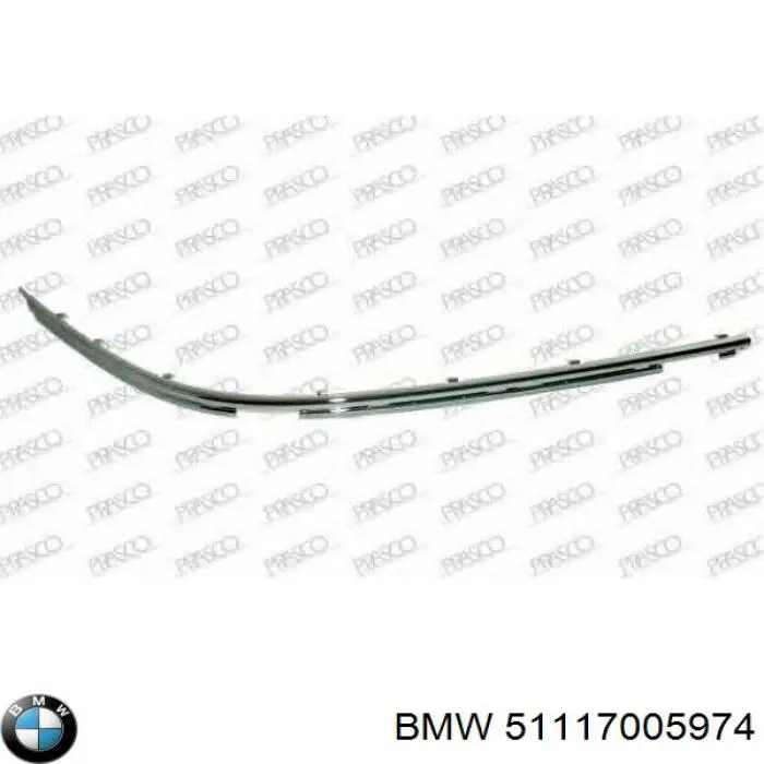 51117005974 BMW панель крепления номерного знака переднего